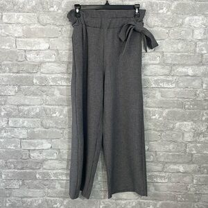 Mustard Seed Houndstooth Paper Bag Tie cropped Pants